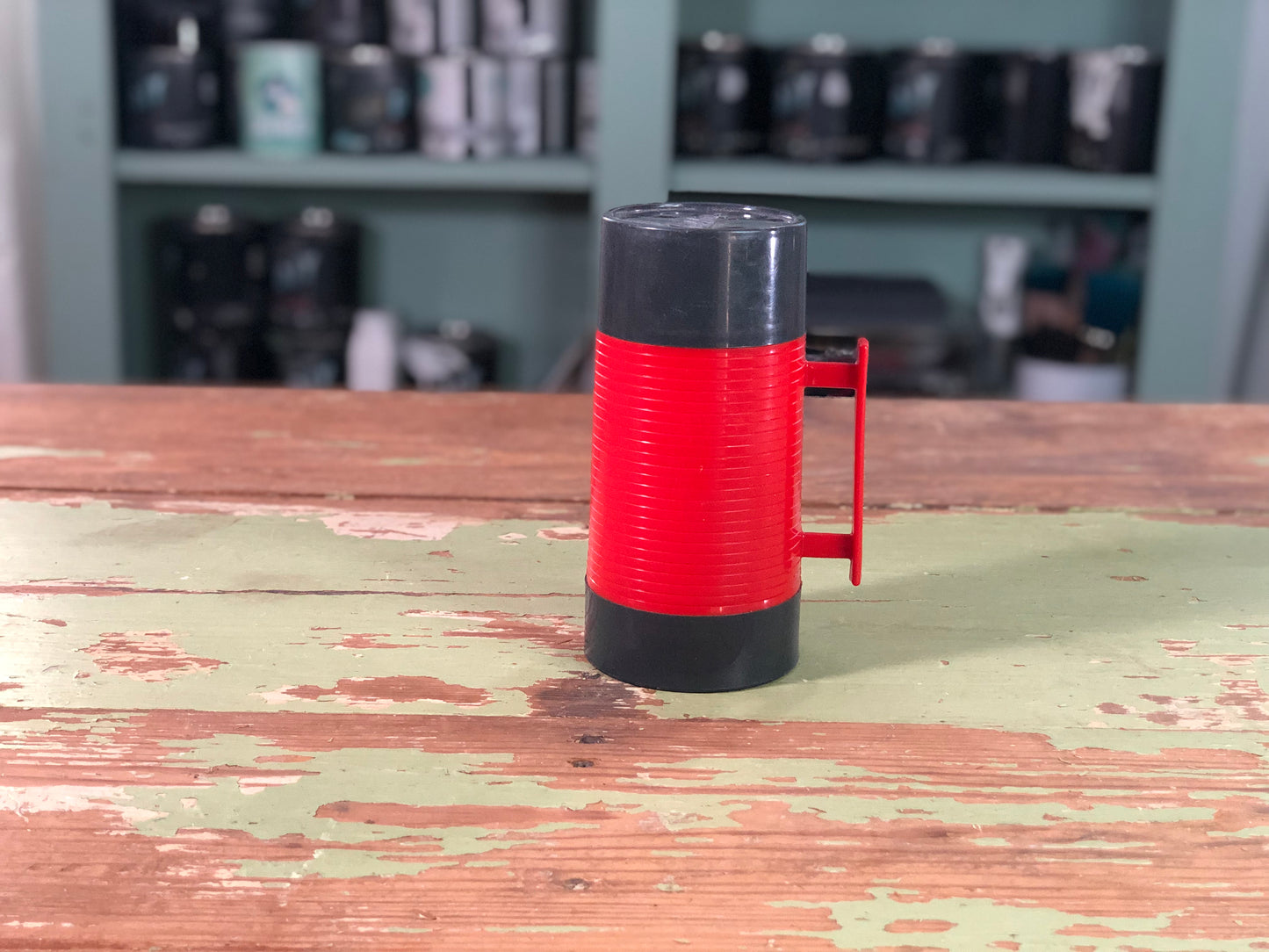 Small Red and Black Thermos