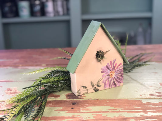 Upcycled Birdhouse Decor - Greenery Not Included