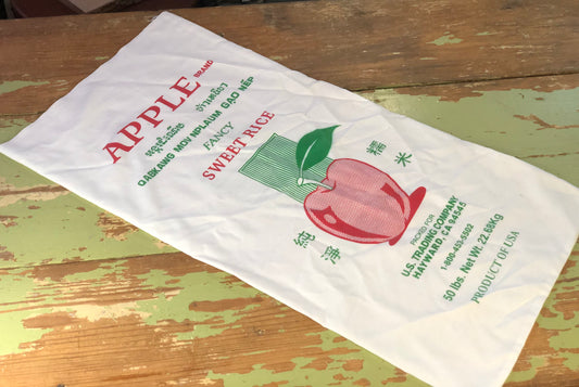 Apple Rice Sack - Pillow Case Material - Not your normal grain sack material