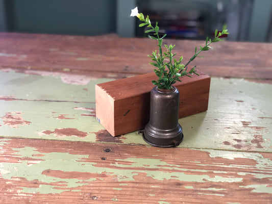 Upcycled Salvage Light Socket with Greenery