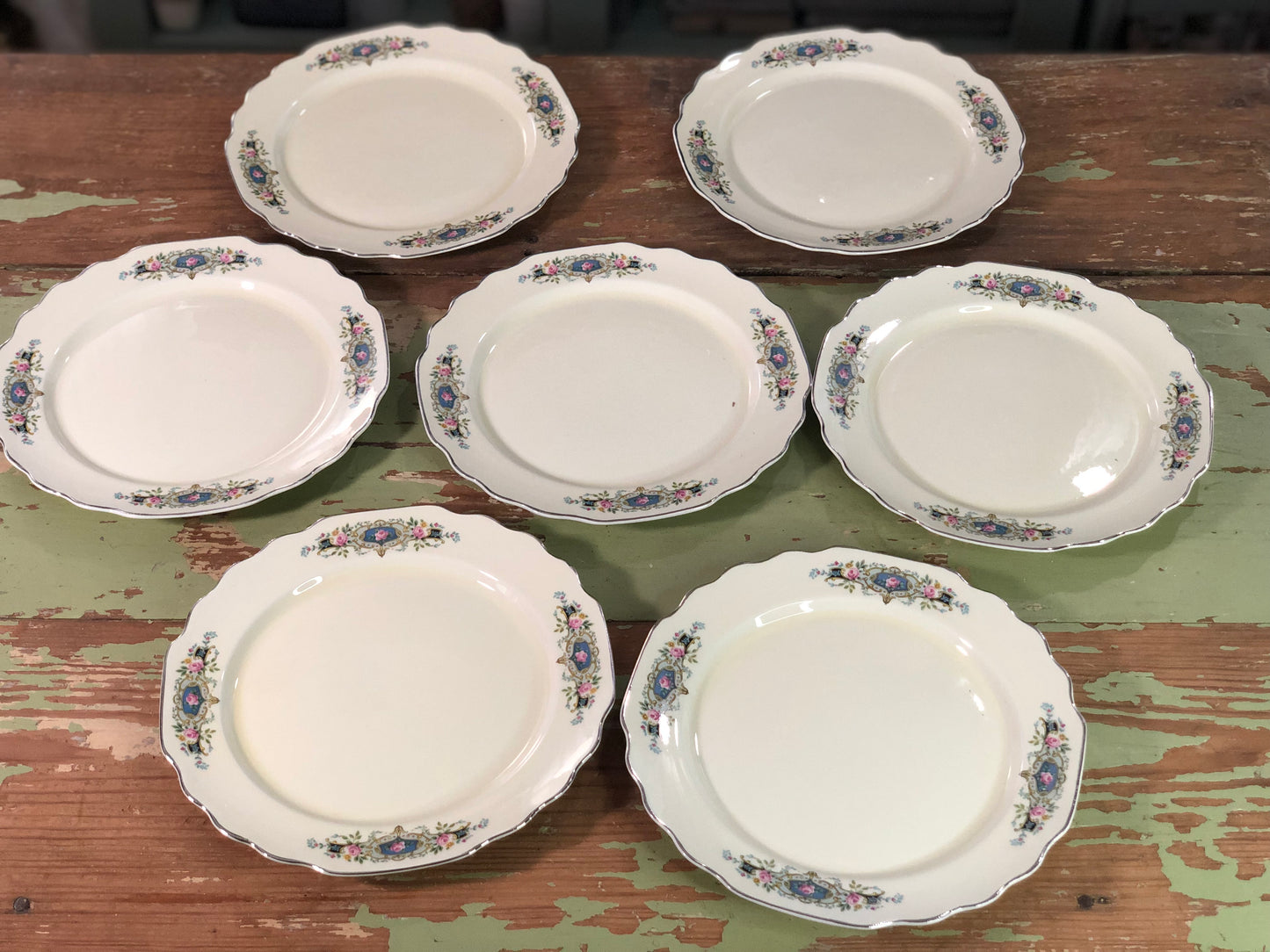 Vintage W.S. George Dinner Plates - Set of 7