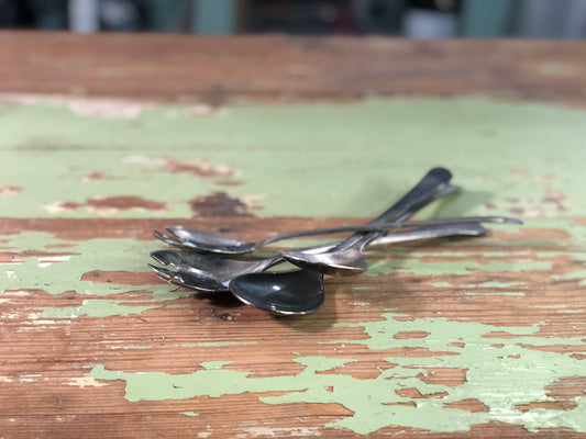 Vintage Silver Serving Spoons and Forks - Set of 4