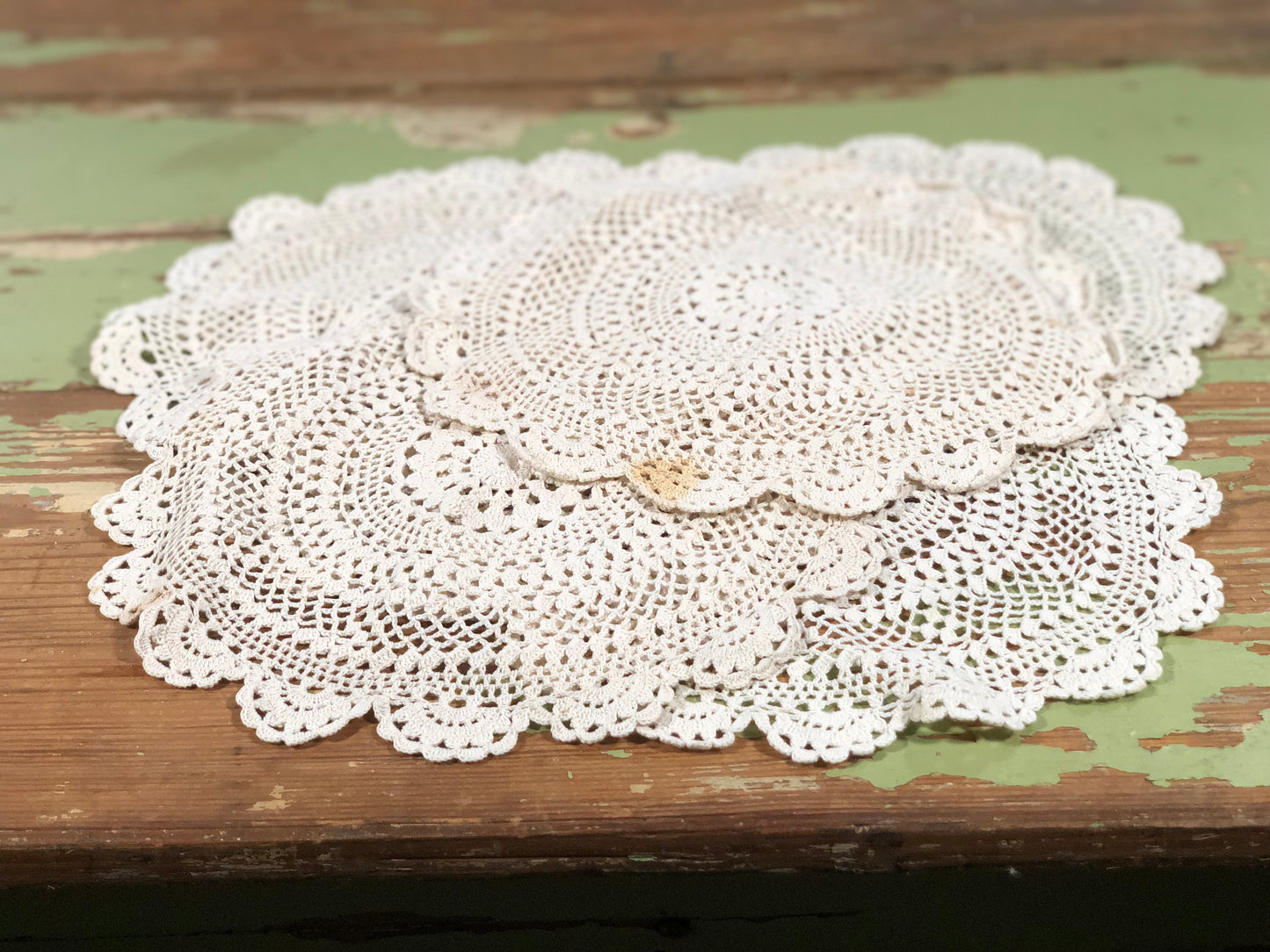 Vintage Round Doilies - Set of 2