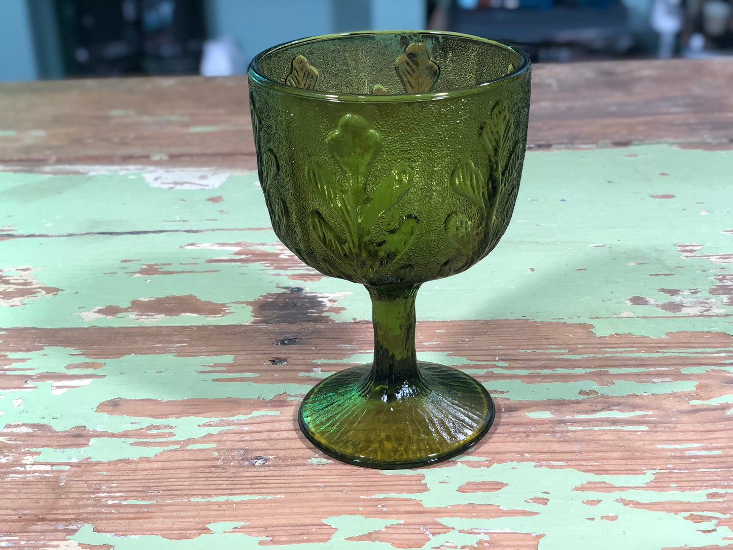 Vintage 1975 FTD Goblet - Green