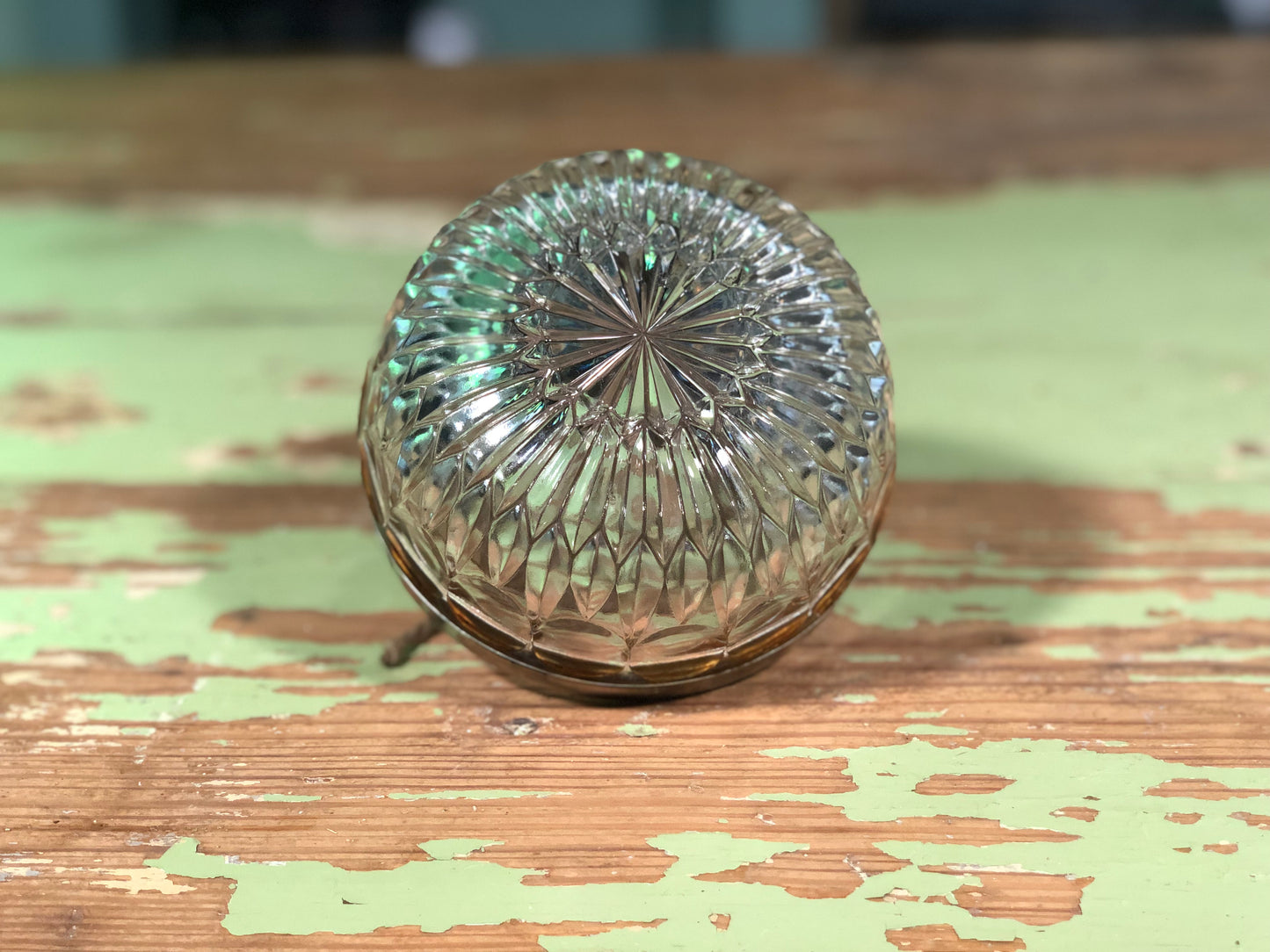 Vintage Glass Candy dish with Silver Rim