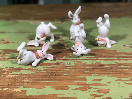 Fitz and Floyd Tumbling Bunnies - Set of 5