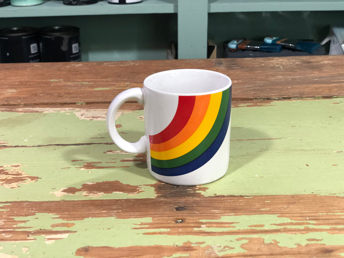 Vintage 1984 FTD Rainbow Coffee Mug