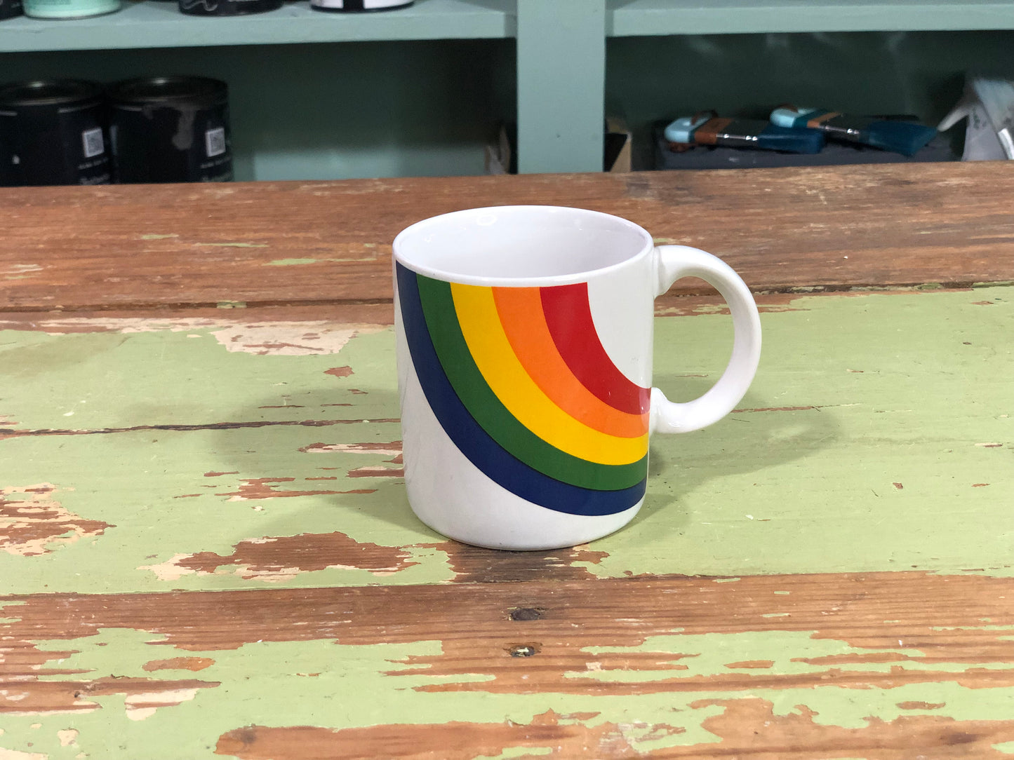 Vintage 1984 FTD Rainbow Coffee Mug