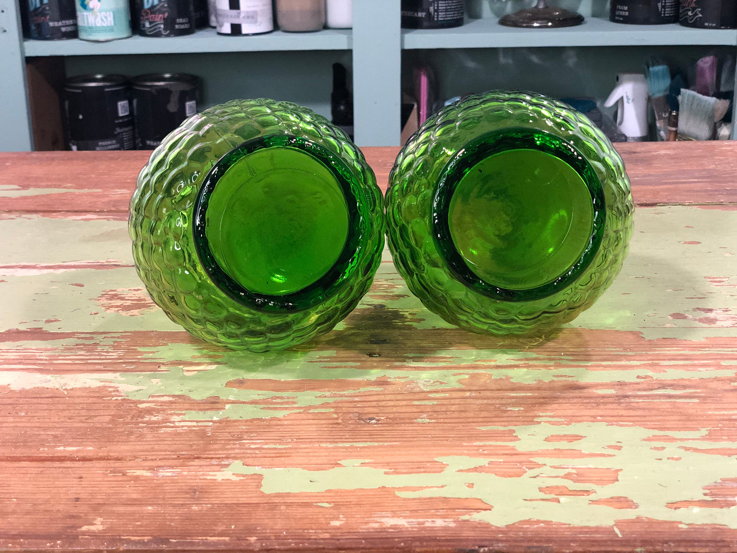 Large Green Glass Vase - Sold Individually