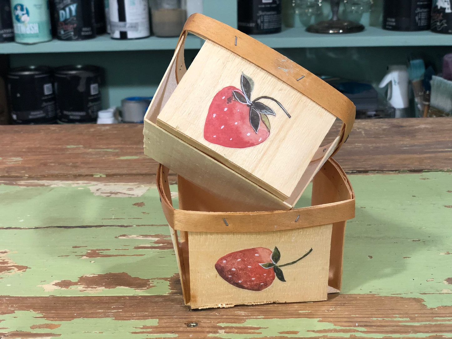 Berry Baskets with Transfer - Set of 2